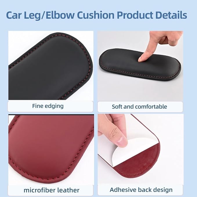 Car Center Console Knee pad, car armrest Support Pillow, car Knee pad, car Knee pad, Elbow pad, Soft arm pad, car Interior Accessories, Truck Accessories 2 Pack