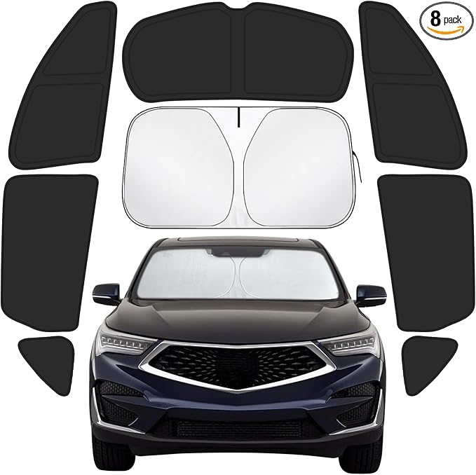 Car Window Shades Intended for Acura RDX 2019-2026, Privacy Window Covers 8PCS for Side, Rear & Windshield, Car Shield Sunshade for Privacy Protection, Heat Blocking, Camping and Parking