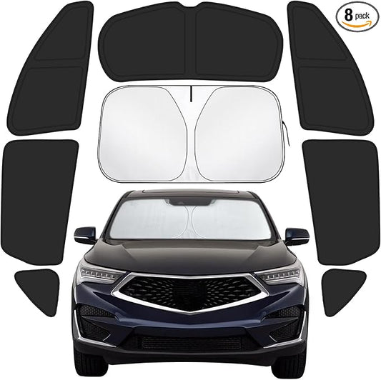Car Window Shades Intended for Acura RDX 2019-2026, Privacy Window Covers 8PCS for Side, Rear & Windshield, Car Shield Sunshade for Privacy Protection, Heat Blocking, Camping and Parking