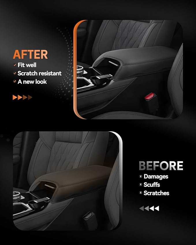 CDEFG for 2025 2026 Mitsubishi Outlander Center Console Cover Armrest Box Cover for Outlander Accessories Console Arm Rest Protector - FIT Fuel-Powered Model Thin