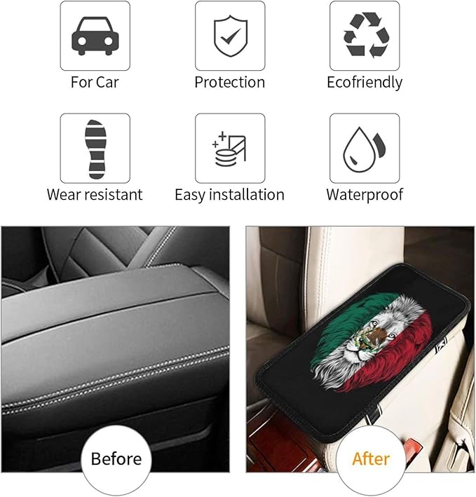 DARLEKS Car Armrest Cushion Auto Center Console Cover Pad Car Handrail Box Universal Decoration Mat