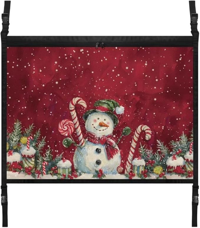 Snowman Candy Car Roof Storage Bag Car Seat Back Hanging Bag Premium Car Seat Organizer Inner Car Accessories Compatible with Most Vehicles