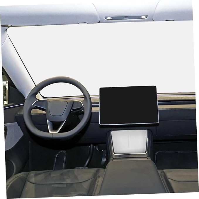 Charging Pad for Silicone Non- Charger Mat for Center Console - Phone Holder Car Interior Accessory White
