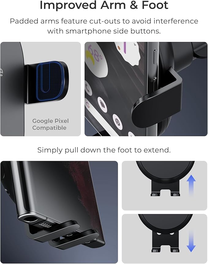 iOttie Auto Sense 2 Air Vent Car Phone Holder with Qi Wireless Charging - Auto Clamping Phone Mount for iPhone, Google Pixel, Samsung Galaxy, Huawei, LG (Adapter Not Included)
