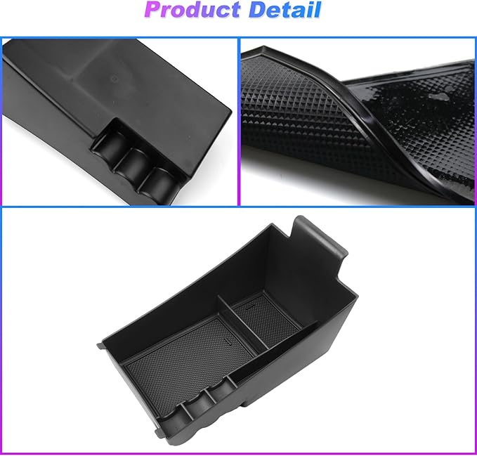 SXCY for 2023-2025 2026 2027 HRV HR-V Center Console Organizer Tray for 2023-2026 2027 Honda HRV HR-V Accessories Armrest Console Tray Storage Box 2023-2026 2027 HRV HR-V Console Organizer Black