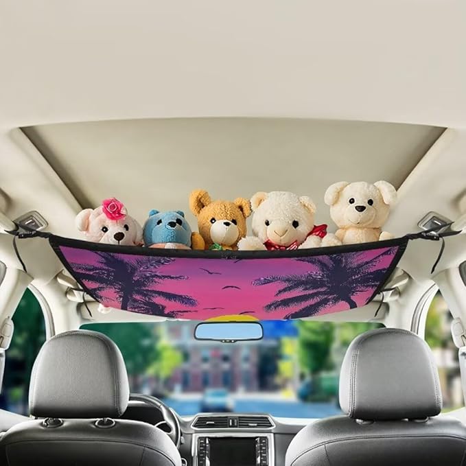 Sun Purple Sky Car Roof Storage Bag Car Seat Organizer Roof Storage Premium Car Seat Organizer One Size Inner Car Accessories