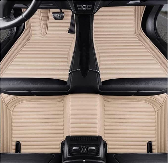 Custome Car Mats Accessories All Weather Floor mats Compatible with Automotive Floor Mats Passenger car mats (Beige 3D)