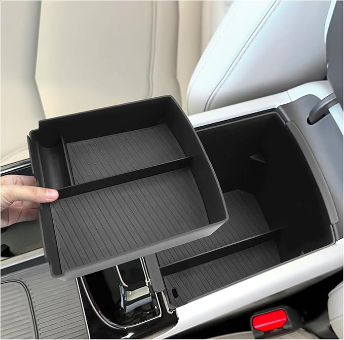 SXCY 2PCS for 2025 2026 Hyundai Tucson Center Console Organizer for Hyundai Tucson (Limited) Accessories 2025 2026 Tucson Limited Console Tray 2025 2026 Tucson Console Organizer(Double-Deck Design)