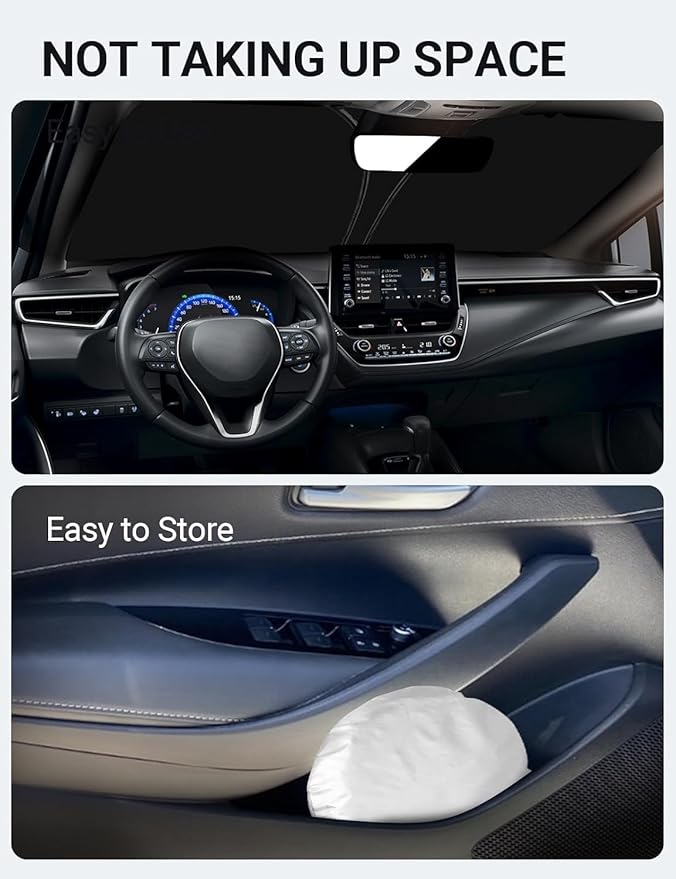 Proadsy 2026 Upgrade Front Windshield Sunshade Foldable Sun Shade Protector Custom Fit 2014-2019 Corolla SE XSE L LE XLE Hybrid Sedan Accessories