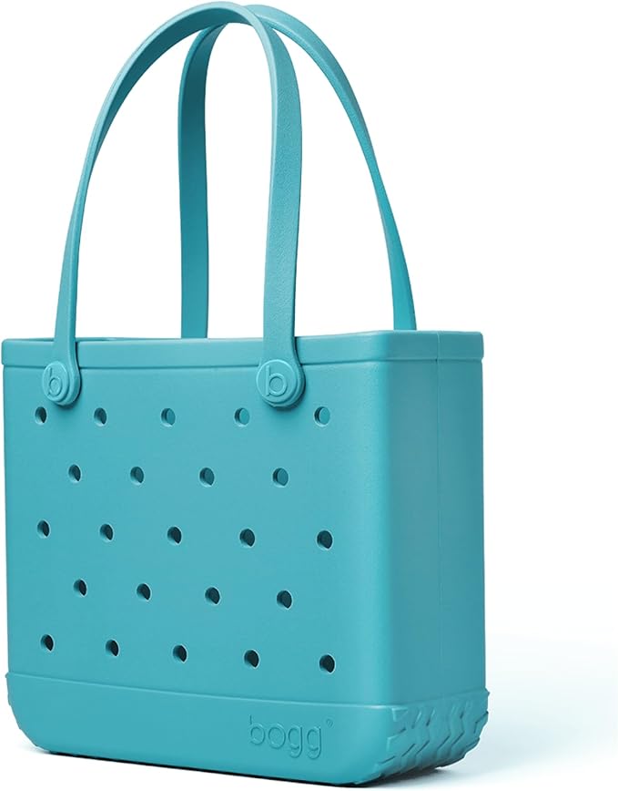 BOGG BAG Medium Tote – 15” x 12.5” x 5” – Durable, Washable, Tip-proof – Beach, Pool, Boat, Work, Sports (Turquoise and Caicos)
