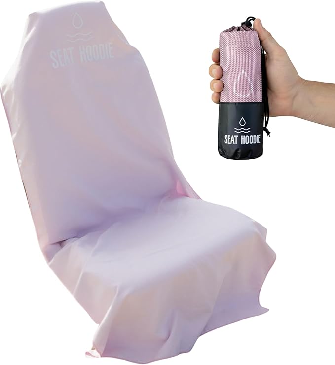 Car Seat Towel | Premium Microfiber Towel Seat Covers for Cars | Universal Fit & Machine Washable | Portable Car Seat Towel Cover After Gym, Yoga, Beach Light Pink