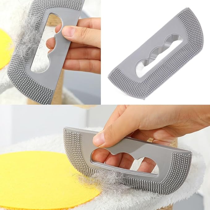 5 Pack Pet Hair Removal Tool Washable Pet Hair Remover Pet Deshedding Brush Portable Dog Cat Hair Carpet Rake Scraper for Pets Shedding Grooming Cat Tree Tower Rugs Scratcher Mats Couch