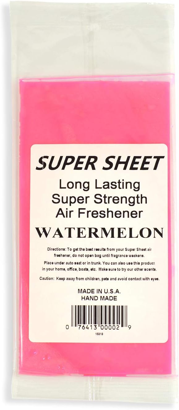 Super Sheet Small (7.5"x3.75") Under Seat Car Air Freshener (Watermelon)