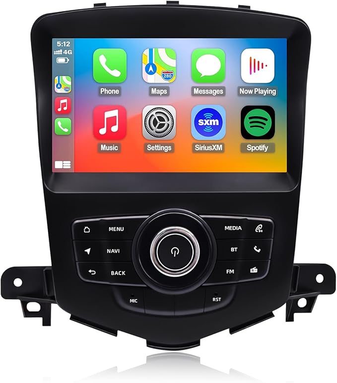 QLED Radio for Chevy Chevrolet Cruze 2009-2015 and 2016 Limited Upgrade,Touch Screen Stereo Replacement,Wireless carplay Android auto,4G LTE Network,Free Camera