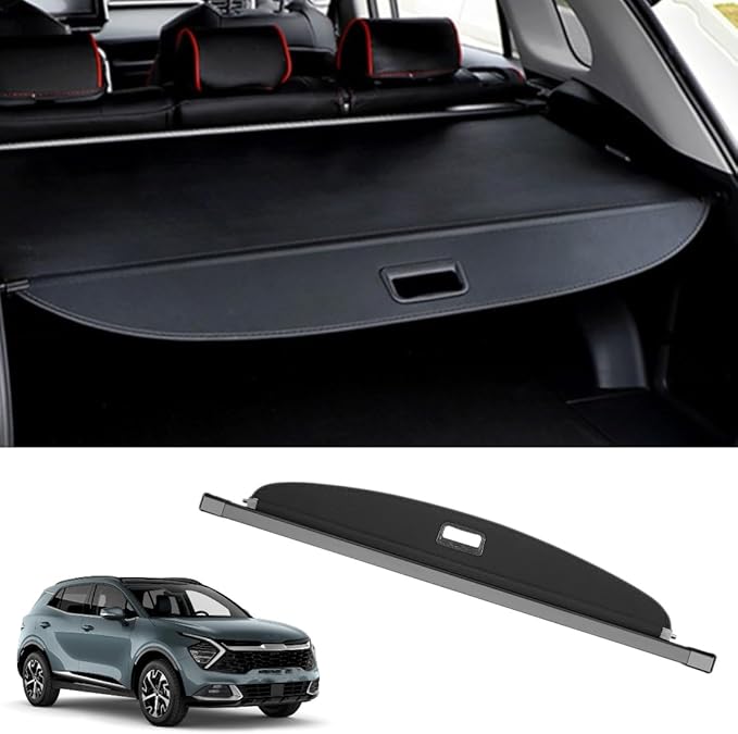 Cargo Cover Fit for Kia Sportage 2023 2024 2025 Retractable Trunk Rear Security Cover Shielding Shade Trunk Cover Cargo Lid