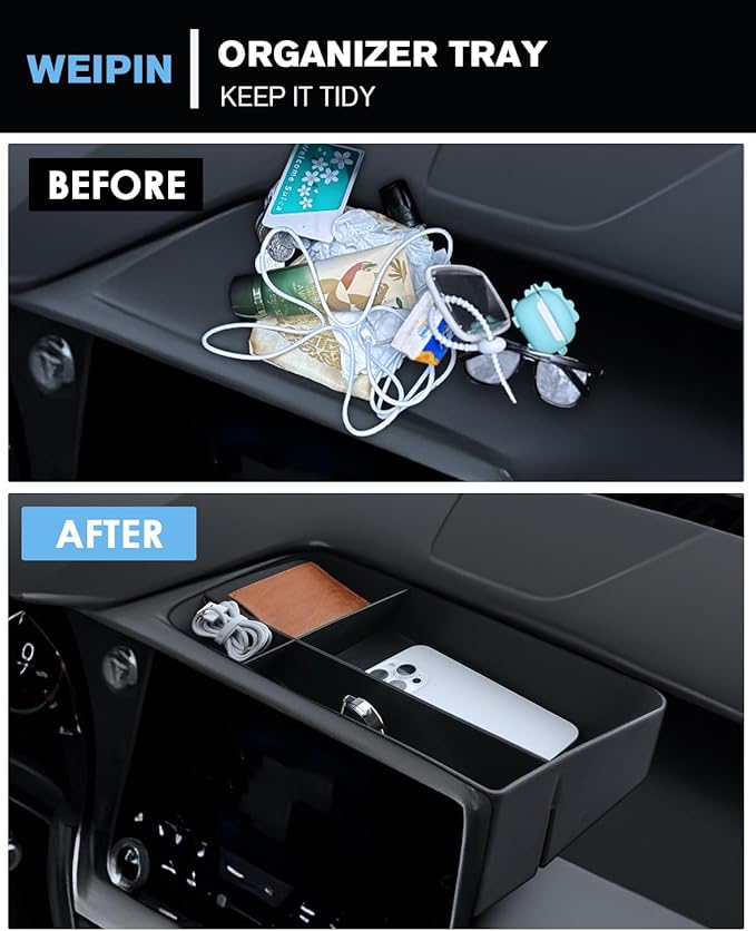 for Center Console Screen Organizer Tray TPE Materials Compatible with 2024-2026 L EXUS TX350/TX350h/TX450h+/TX500h