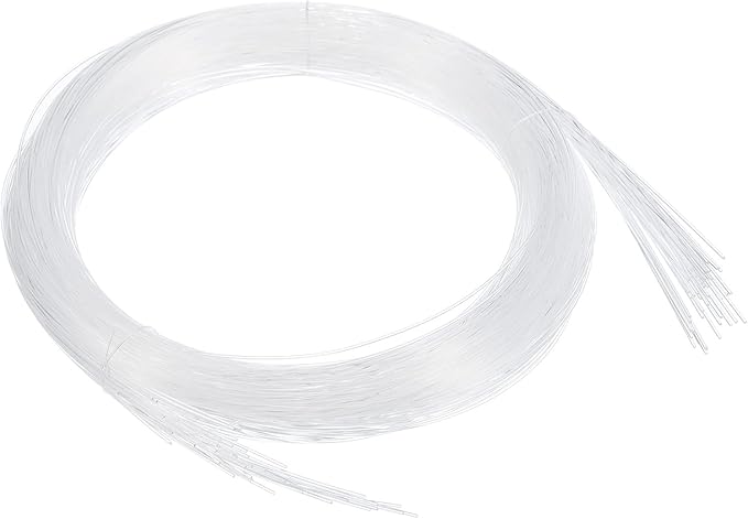 MECCANIXITY 50Pcs 13ft PMMA Mixed Fiber Optic Cable Strands 0.04 Inch Side Glow LED Illumination Crystal Cables Car Atmosphere Lights for Star Sky Roof Ceiling