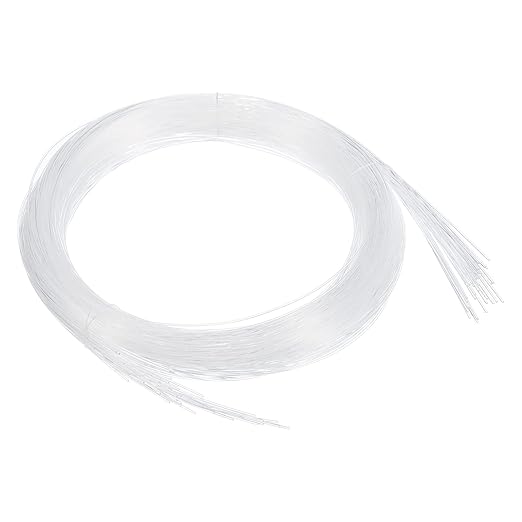 MECCANIXITY 50Pcs 9.8ft PMMA Mixed Fiber Optic Cable Strands 0.03 Inch Side Glow LED Illumination Crystal Cables Car Atmosphere Lights for Star Sky Roof Ceiling