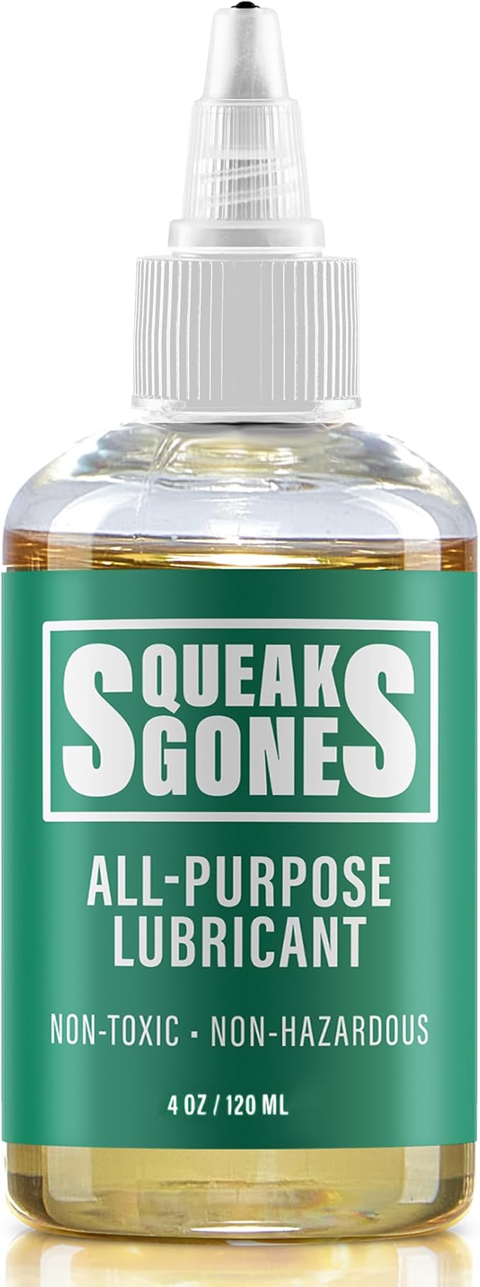 PlanetSafe Lubricants SqueaksGone Lubricant - 4 oz - Squeak Fix - Hinge Oil/Garage Door Lubricant - Sewing Machine Oil/Bike Chain Lube - for Squeaky Sliding Lock - Made in the USA!