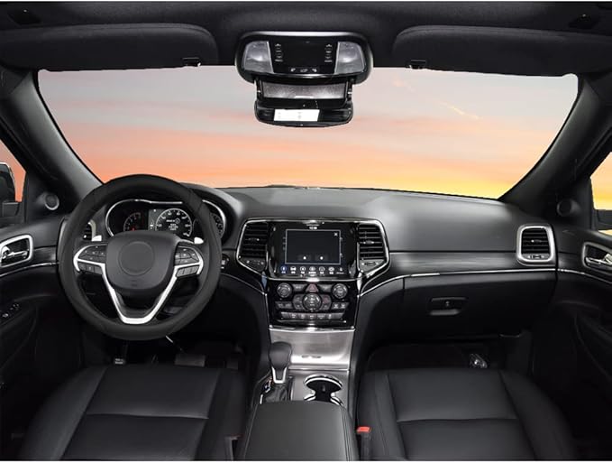 West Llama Customized Auto Car Steering Wheel Cover for Jeep Grand Cherokee,Wrangler,Compass,Gladiator,Cherokee 14.5-15 inches(Black - Standard Size)