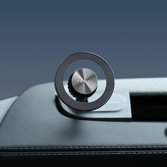 Magnetic Phone Mount for Tesla Model Y Juniper 2025 - Driver-Side Vent Fixed MagSafe Phone Holder, 360° Adjustable Strong Magnet Car Phone Mount with One-Handed Operation Tesla Model Y Accessories