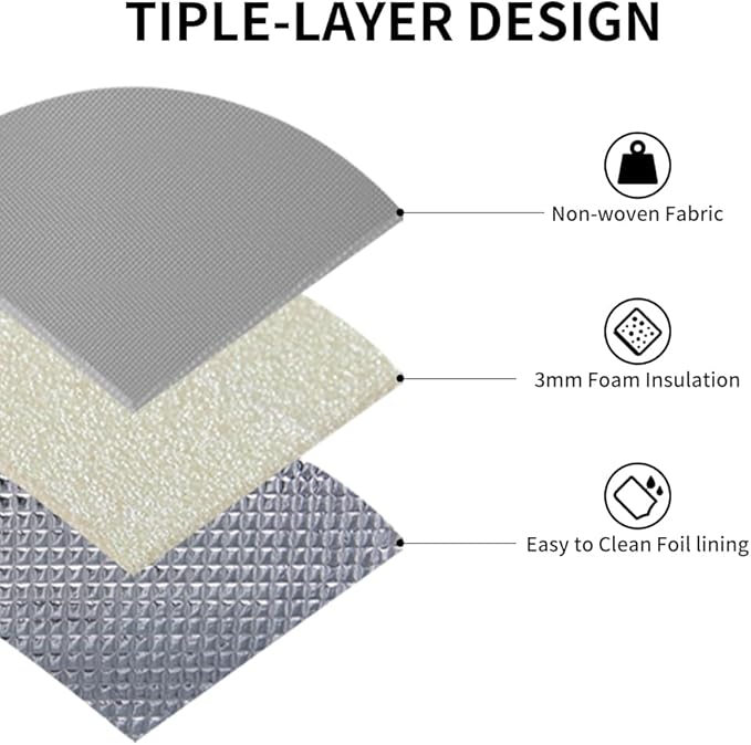 mosago 2PK Insulated Grocery Tote Bags, Large 39L Reusable Cooler Bags with Zipper, Leak-Resistant Thermal Shopping Bag for Food Delivery, Beach, Travel, Picnic & Camping, Collapsible
