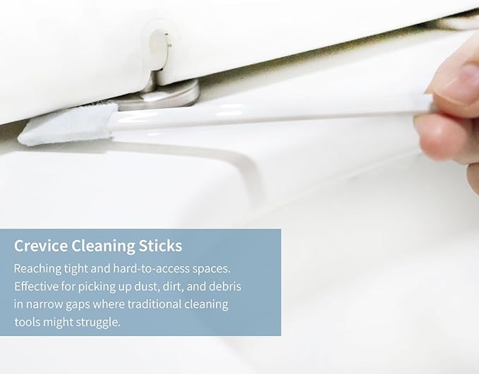 Disposable Detail Cleaning Brush for Tight Spaces, Detail Gap Crevice Cleaning Tool Set, Toilet Bowl Corner Hinge Scrubber, Stick Cleaner for Window Track, Door Grooves, Vent Fan, Stove, Keyboard