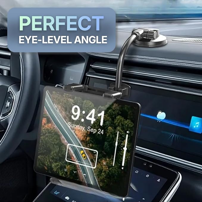 Wireless Car Charger Mount, Auto-Clamping Phone Holder with Fast Charging – Wireless Cell Phone Charging Car Mount for iPhone & Android (Gooseneck Mount)