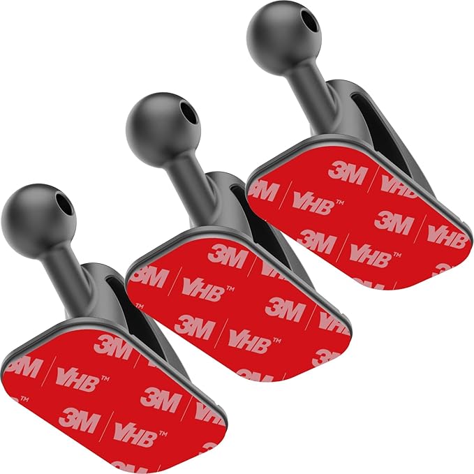 3 Pack Sticky 17mm Ball Mount for Car Mount Adhesive Replacement Magnetic Phone Holder MagSafe Mounting Base Dashboard Sticker 3M VHB Tape