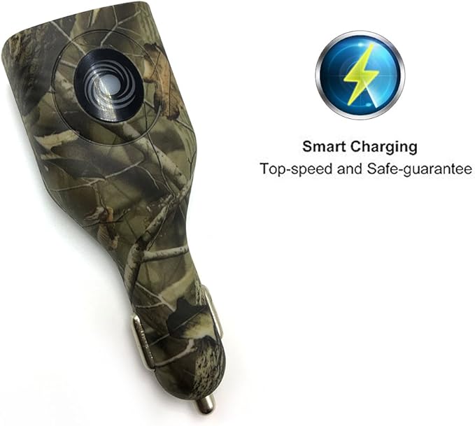 NDLBS Dual USB Car Charger,2-in-1 Car and Home Portable Travel Charger with Foldable Plug for iPhone iPad LG (Camouflage)