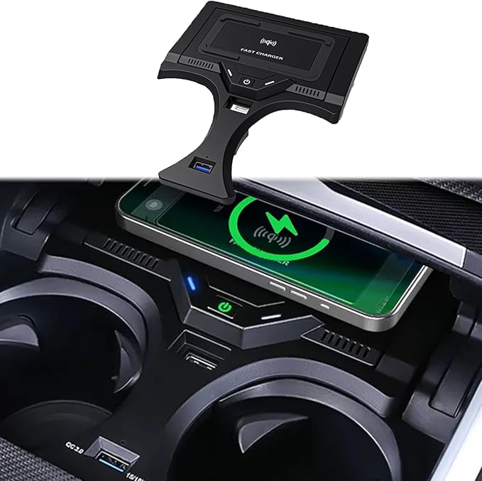 Wireless Car Charger Compatible with BMW 2 Series 2022 2023/3 Series G20 2020-2023/4 Series G22/G23/G26 2020-2023, Center Console Accessory Panel, 15W Qi Support Original Car with NFC