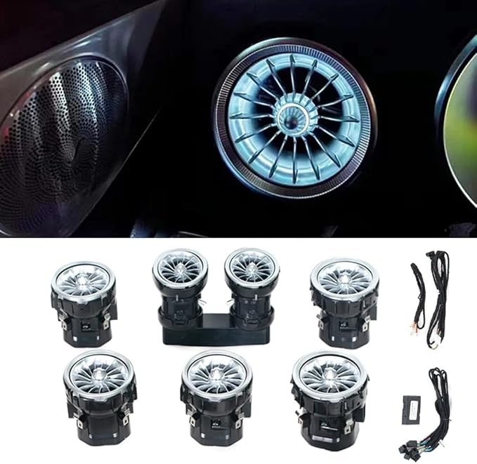 64 Colors for Mercedes Benz C180 C200 C250 C300 C400 C43AMG C63AMG 2019 2020 2021 Air Vent New EQS Air Vent Outlet Nozzle Atmosphere Lamp,7pcs Air Vent Ambient Light Kit