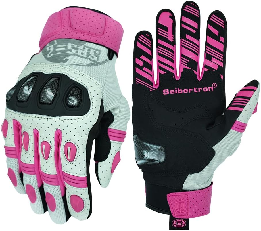 Seibertron SPS Series Touchscreen Motorcycle Motocross BMX ATV MTB Bicycle Cycling Full or Half Finger Gloves Adult and Youth