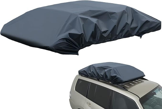 Car Roof Rack Cargo Cover, Waterproof Storage Protector Bag, Heavy-Duty Travel Organizer, Roof Cargo Cover with Secure Strap System, Luggage Shield for Camping Vehicle SUV Automotive Use