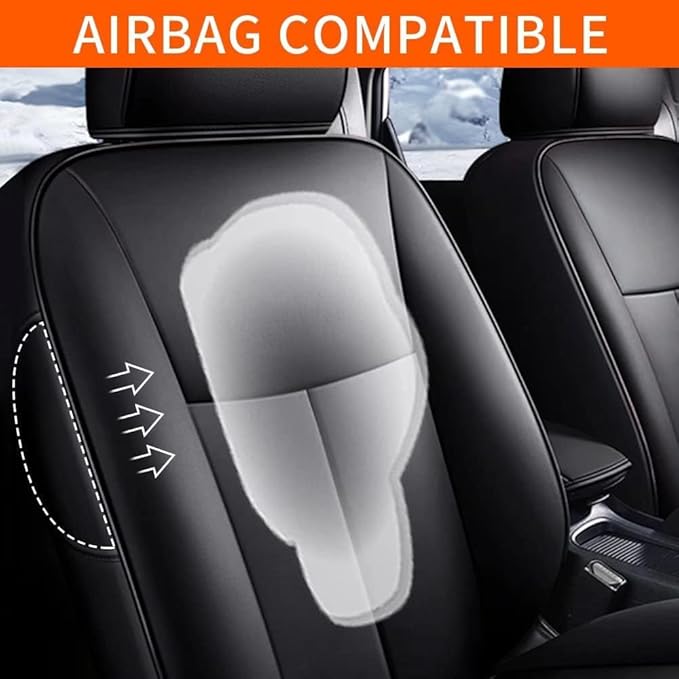 AOMSAZTO Custom Fit Seat Covers for Nissan Altima: 2013 2014 2015 2016 2017 2018 S SV SR 2017-2018 SL Waterproof Car Seat Covers Full Set Faux Leather Black