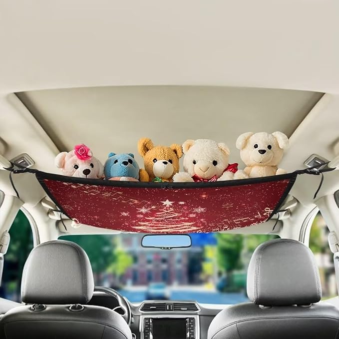 Glowing Christmas Tree Car Roof Storage Bag Car Seat Organizer Roof Storage All Car Storage Organizers Large Capacity Storage for Small Items