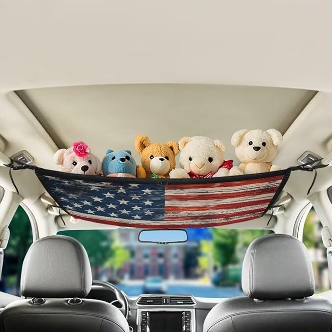 American Flag Car Roof Storage Bag Car Storage Bag Organizer All Car Storage Organizers Vehicle Passenger Seat Organization and Storage for Travel