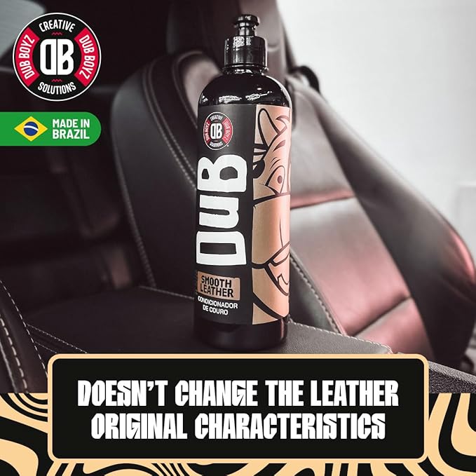 DUB BOYZ Smooth Leather Conditioner, Deep Conditioning & UV Protection, Non-Greasy Formula, Safe for Car Interiors, Furniture & Luxury Leather Goods (16 Fl Oz)