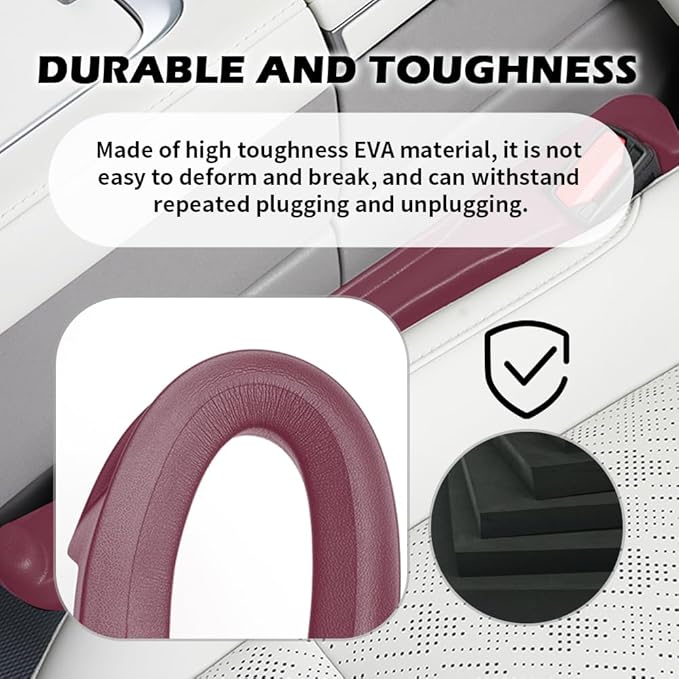 2PCS Car Seat Gap Filler Organizer,3 in 1 Car Seat Side Gap Filler with Hook for Avoiding Dropped Items,Universal No Drop Seats Guard for Filling Gaps 1.37-1.49 Inch Wide (Red)