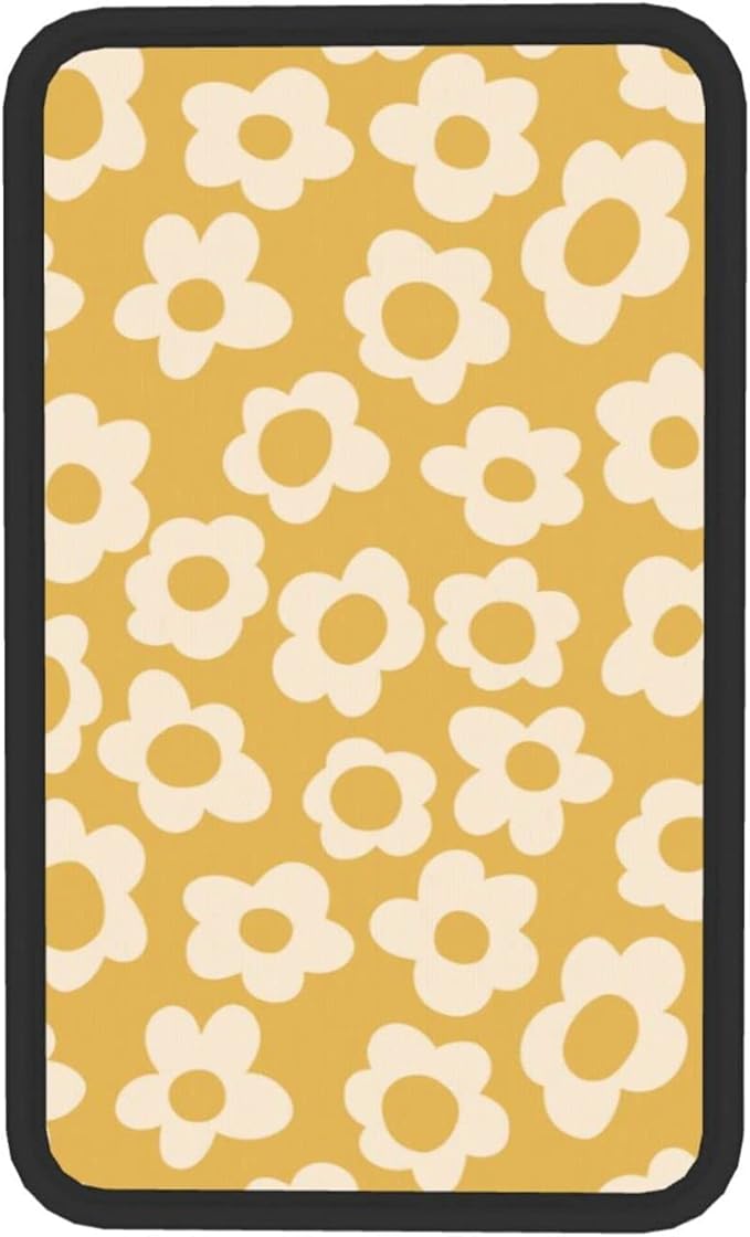 Vintage Groovy Flowers1 Auto Center Console Cover Pad Car Armrest Seat Box Cover Cushion Universal for Most Vehicle SUV Truck Car Accessories Decor