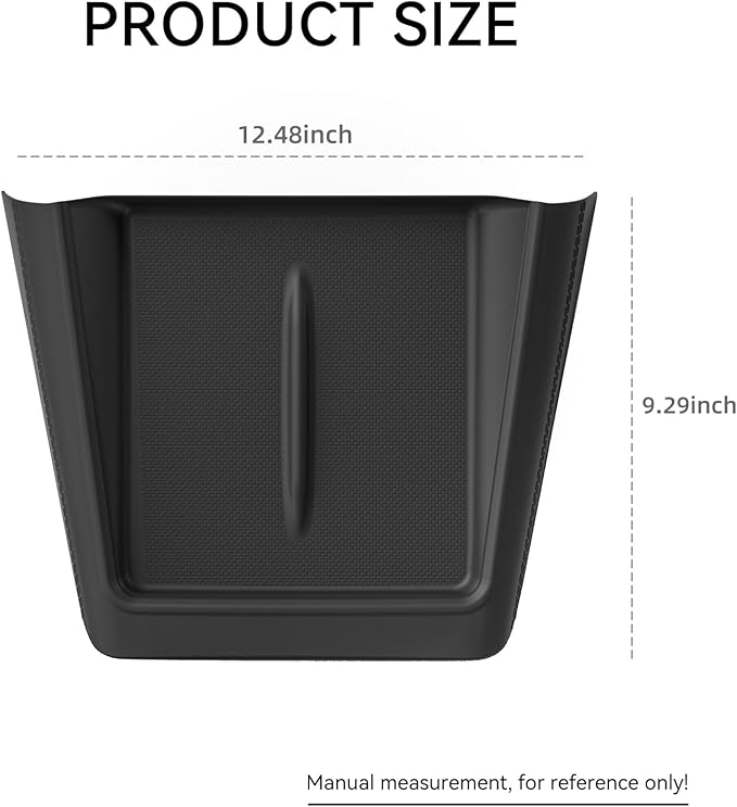 LUCKEASY Wireless Charging Pad for Tesla Model Y Juniper 2025 2026 Center Console Wireless Charger Pad Non-Slip Silicone Mat for Model Y Accessories Black (Surrounded)
