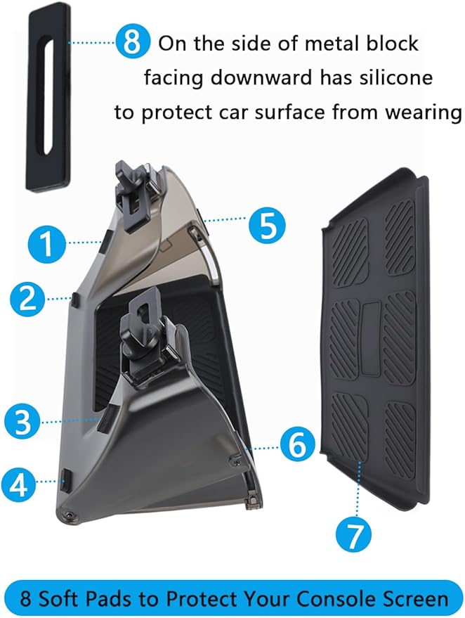 for Tesla Model Y 3 (Juniper & Highland Included) Under Screen Storage Shelf Organizer Tray Box Open-Close Hidden Center Console Organizer for Model Y 2020-2026 & Model 3 2017-2025 Accessories