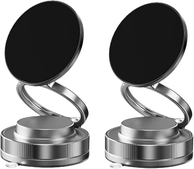Upewefi 2026 Upgraded Car Phone Holder for Mag Safe, 3500gf Strongest Magnetic, 360° Adjustable Car Phone Holder, Phone Holders for Your Car (2pcs-Ring Shaped Black)