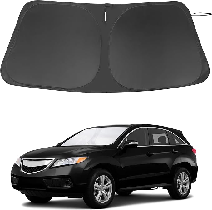 Windshield Sun Shade Custom Fit for 2013-2018 Acura RDX Accessories Foldable Window Sunshade Sun Blocker Protect Car from Sun Rays & Heat Damage Keeps Car Cooler