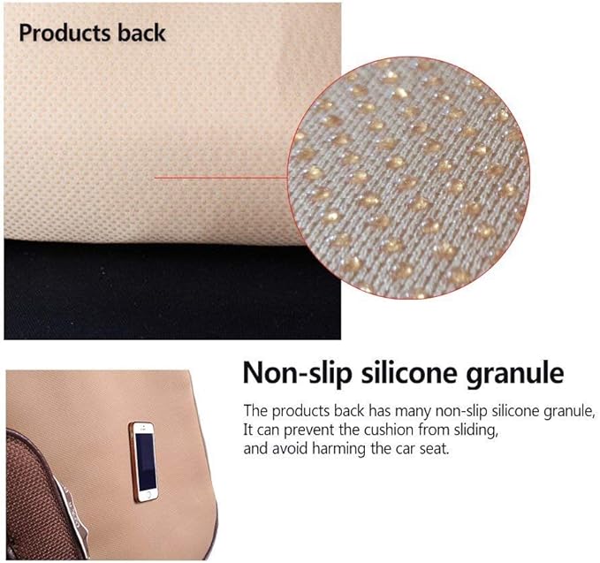 Suninbox Car Seat Cover,2 Pack Linen Bottom Seat Covers for Trucks, Car Seat Pad,Car Seat Cushion Breathable Ventilated Front Seat Only[Black Front Seat]
