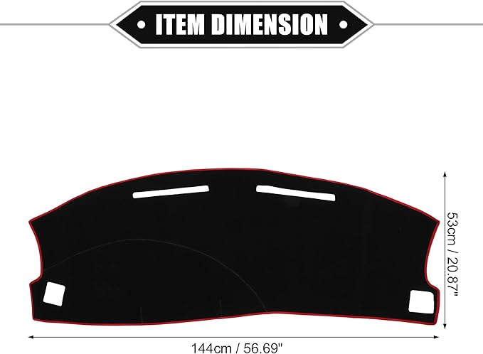 Dashboard Cover Compatible for Dodge Charger 2005-2007, Nonslip Polyester Red Dash Cover Mat Dash Board Protector Cover