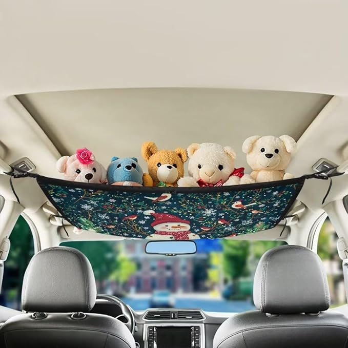 Snowman Bird Car Roof Storage Bag Car Seat Back Hanging Bag Premium Car Seat Organizer Inner Car Accessories Compatible with Most Vehicles