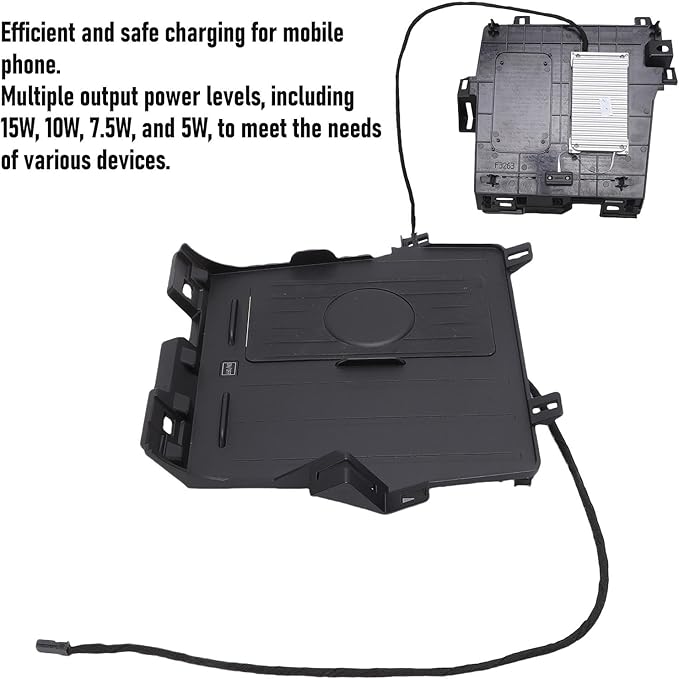 15W Wireless Car Charger Pad, Fast Charging Panel Easy Installation, Replacement for Tundra 2022 2023, with Multiple Power Levels, Stable Performance, Intelligent Protection