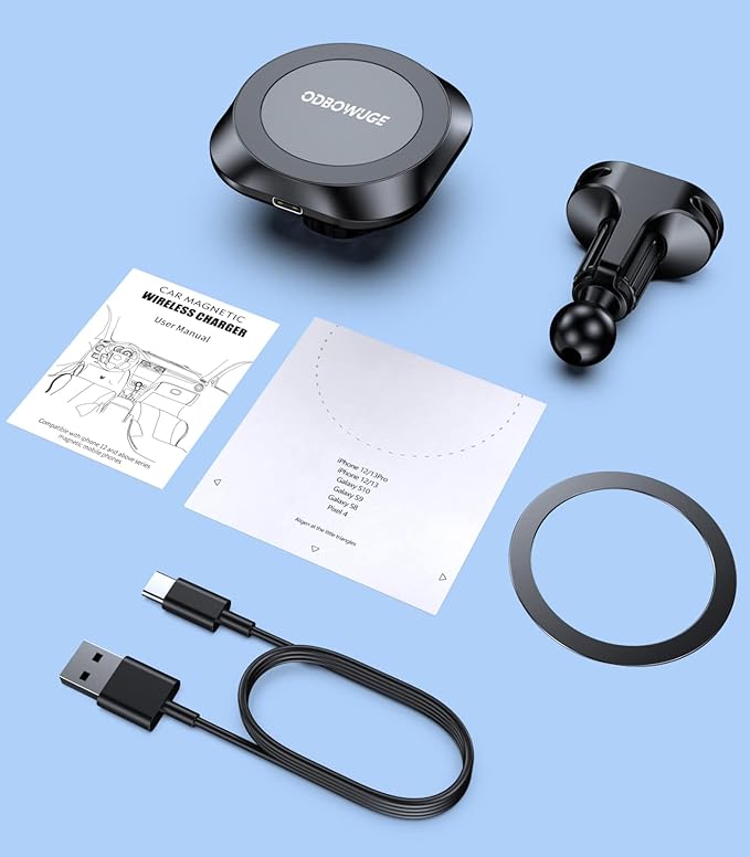 Wireless Car Charger Mount,Magsafe Car Mount Charger Compatible with iPhone 14 13/13 Pro/Max/12/12 Pro/ 12 Pro Max/ 12 Mini,15W iPhone Charger Fast Charging