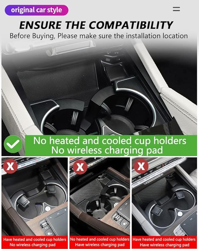 Car Wireless Charger for Mercedes-Benz GLE Coupe GLS AMG 2020-2023, 15W Qi Fast Charging Phone Pad for Mercedes Benz W167 X167 V167 GLE 350 450 AMG 53 Coupé 63 S GLS 450 580 AMG 63 Accessory